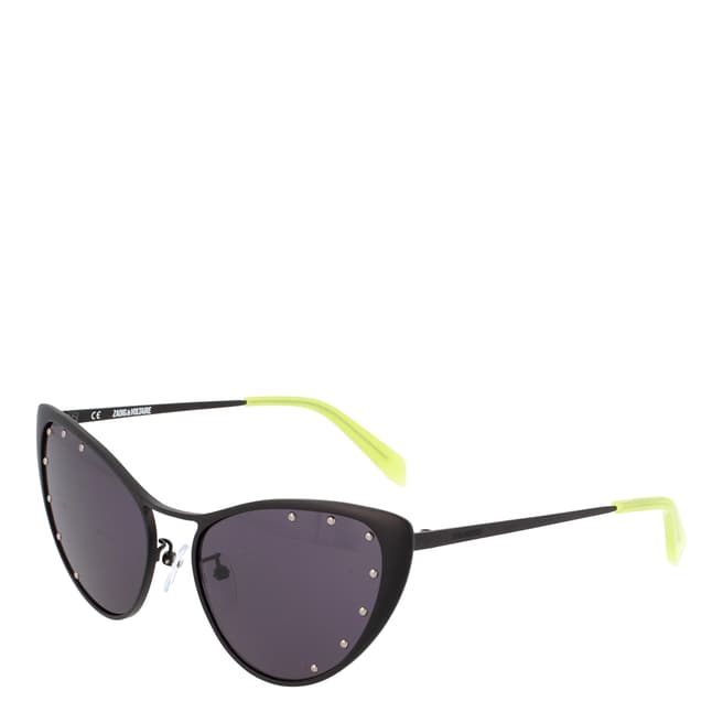 Zadig & Voltaire Matte Black Cat Eye Sunglasses
