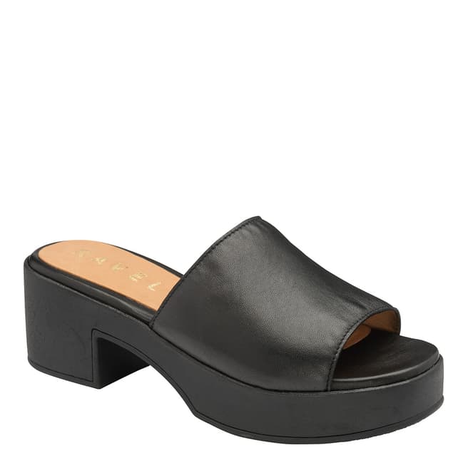Ravel Black Paola Leather Platform Sandals