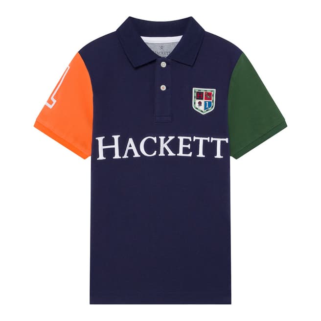 Hackett London Navy Logo Polo