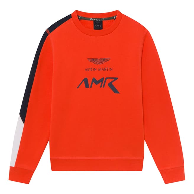 Hackett London Orange AMR Logo Sweatshirt