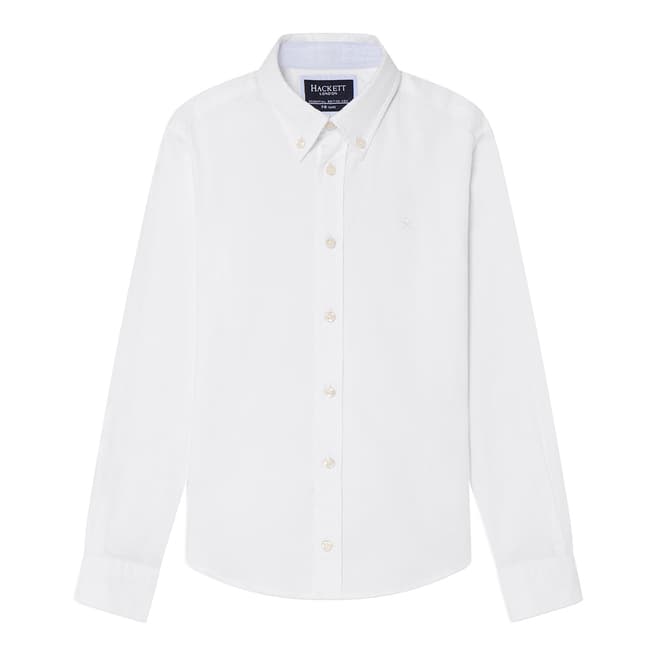 Hackett London White Plain Oxford Shirt