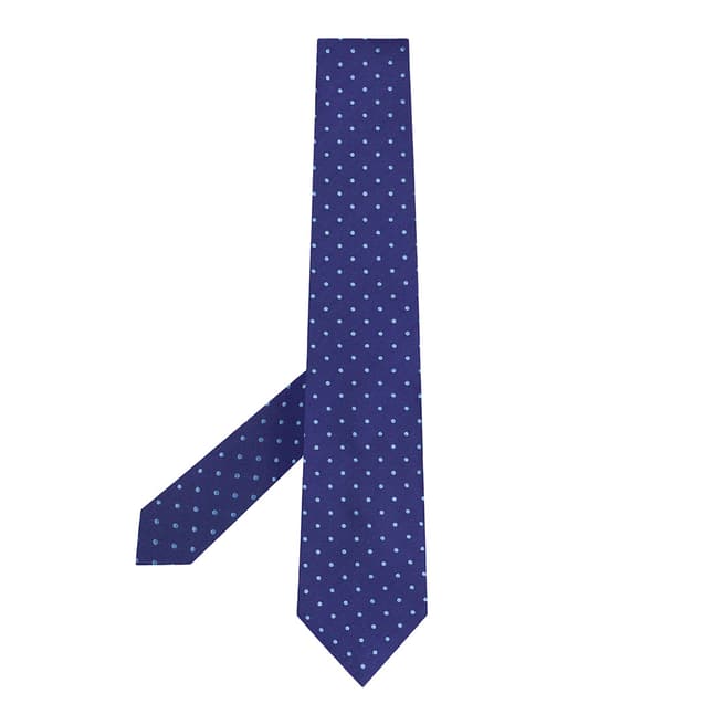 Hackett London Blue Silk Dot Tie