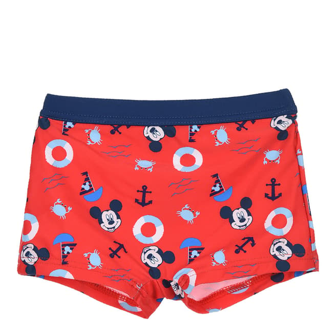 Disney Red Mickey Mouse Swim Shorts