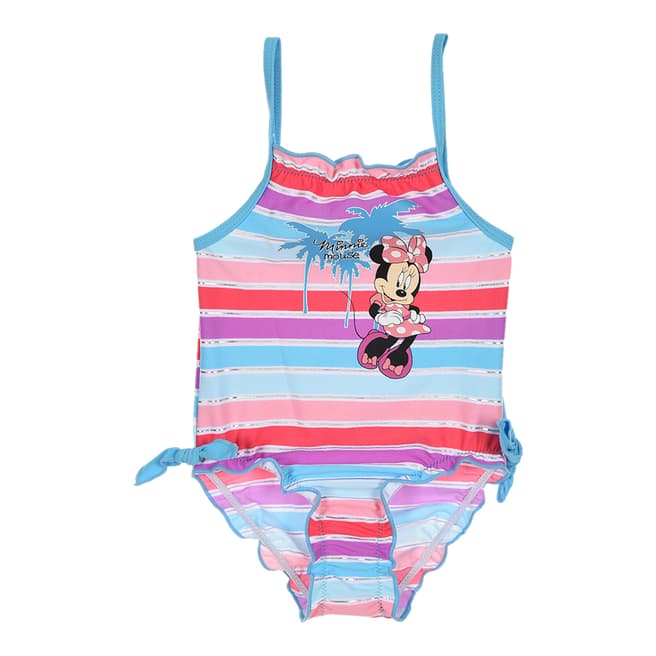 Disney Blue Stripy Minnie Mouse Swimsuit