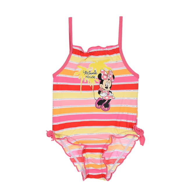 Disney Pink Stripy Minnie Mouse Swimsuit
