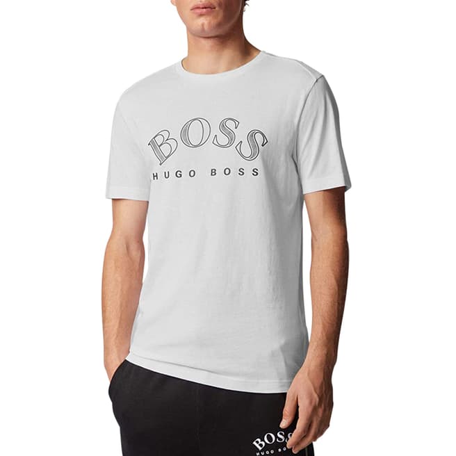 BOSS White Logo Cotton T-Shirt