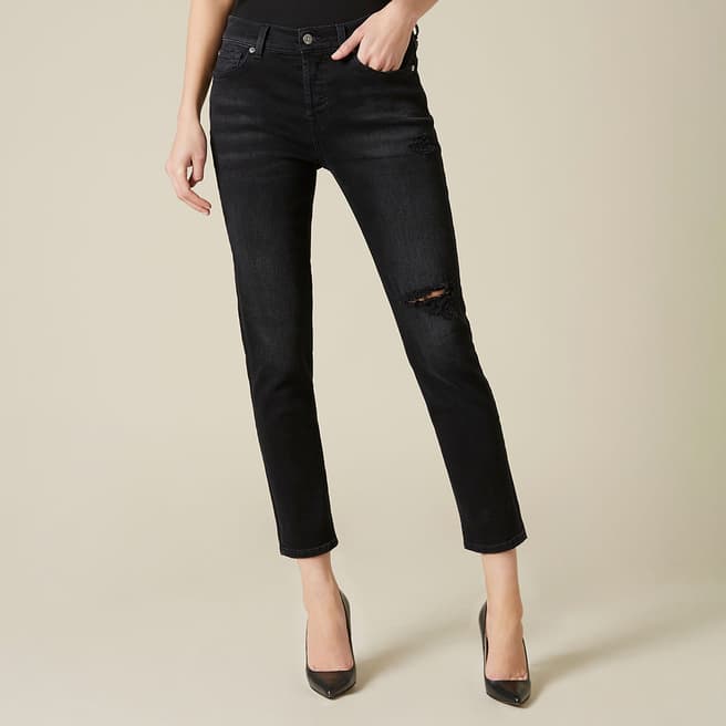 7 For All Mankind ASHER Soho Black Distressed