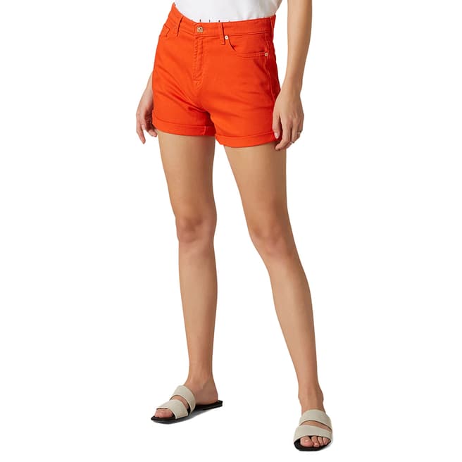 7 For All Mankind Red Comfort Stretch Boy Shorts