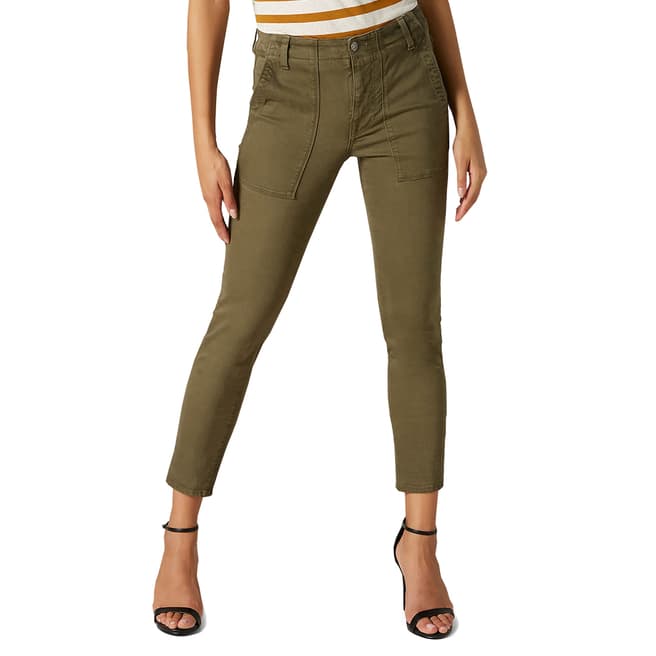 7 For All Mankind Green Twill Army Stretch Cargo Pant