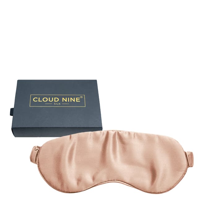 Cloud Nine Mulberry Silk Eye Mask with Pouch, Blush