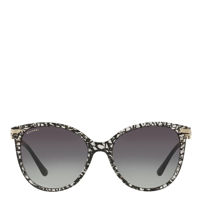 Bvlgari Women's Clear/Black Sunglasses 55mm