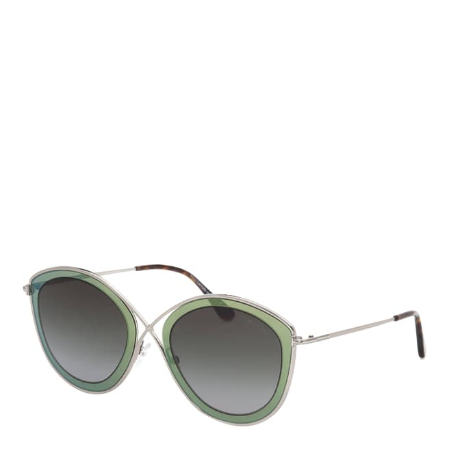 Tom Ford Women's Grey/Green Tom Ford Sunglasses 55mm