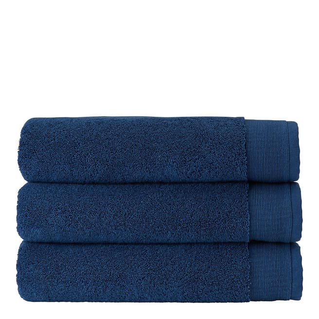 Christy for N°· Eleven Ultimate Turkish Cotton Hand Towel Pair, Navy