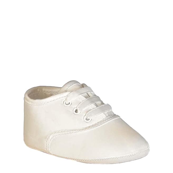 The Heritage Collections Baby Boy's White Linen Special Occasion Shoes