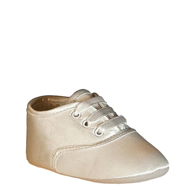 The Heritage Collections Baby Boy's Ivory Silk Special Occasion Shoes