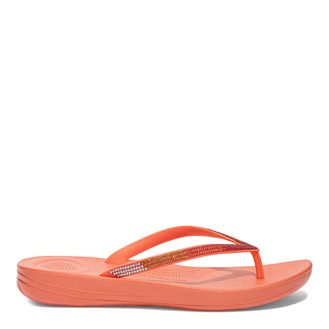FitFlop Coral Pink Ombre Sparkle Flipflops