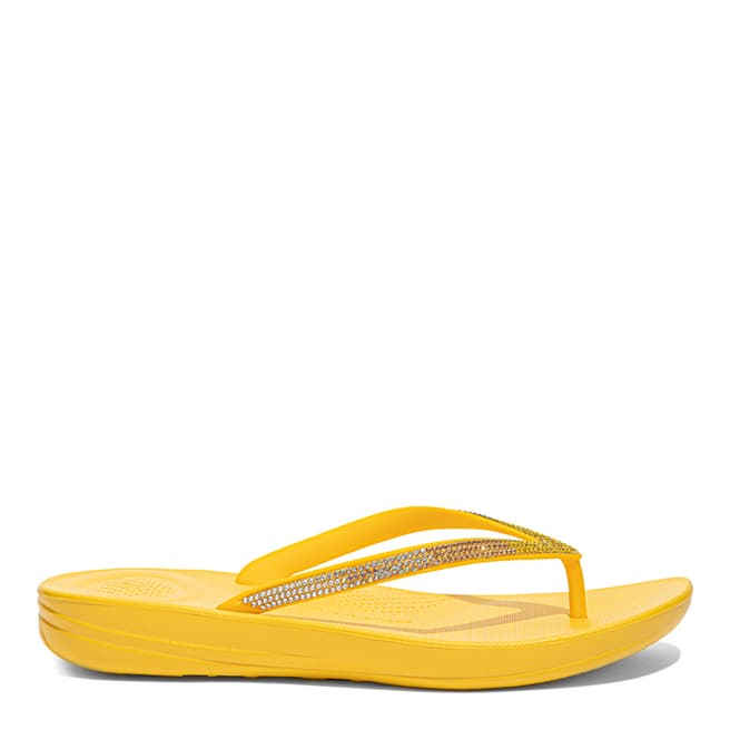 FitFlop Sunshine Yellow Ombre Sparkle Flipflops