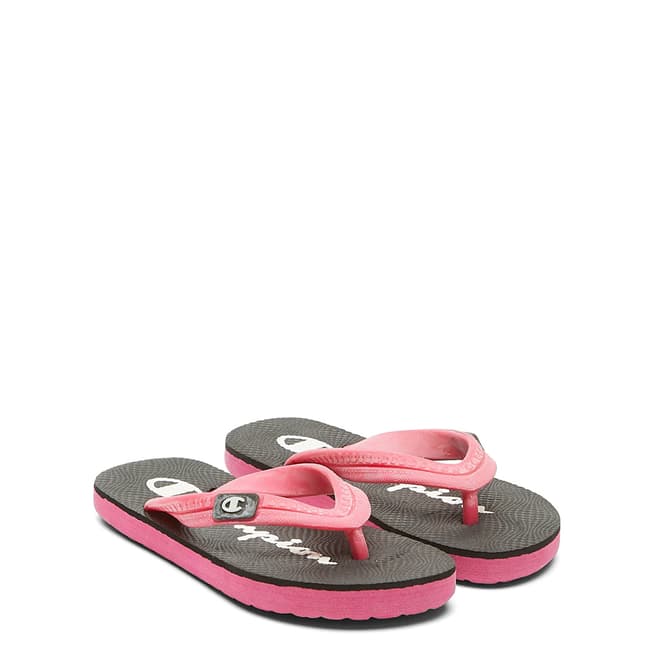 Champion Pink/Black Flip Flops