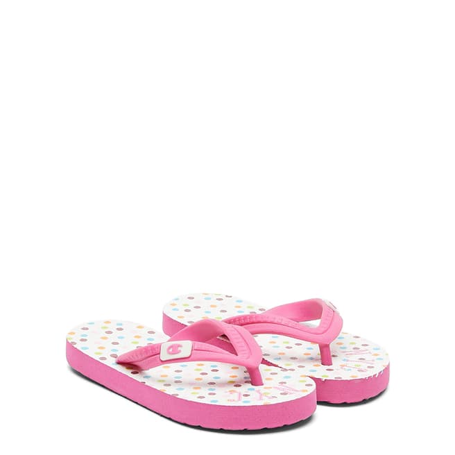 Champion Pink Polka Dot Flip Flops