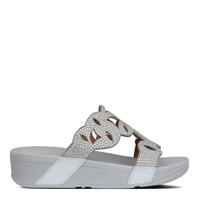 FitFlop Silver Elora Crystal Sandals
