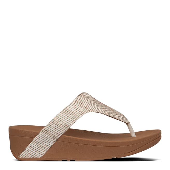 FitFlop Stone Lottie Glitter Stripe Toe-Post Sandals