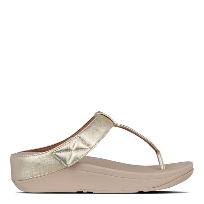 FitFlop Gold Mina Toe-Post Sandals