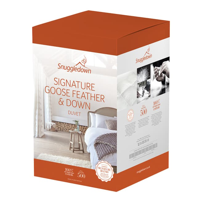 Snuggledown Goose Feather & Down Duvet, 10.5 Tog, Double