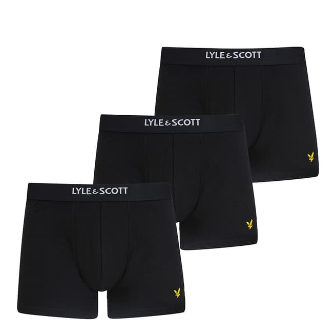 Lyle & Scott Black Nathan 3 Pack Boxer Shorts