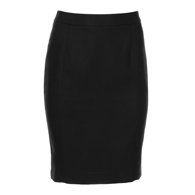 Reiss Black Onix Textured Suit Skirt