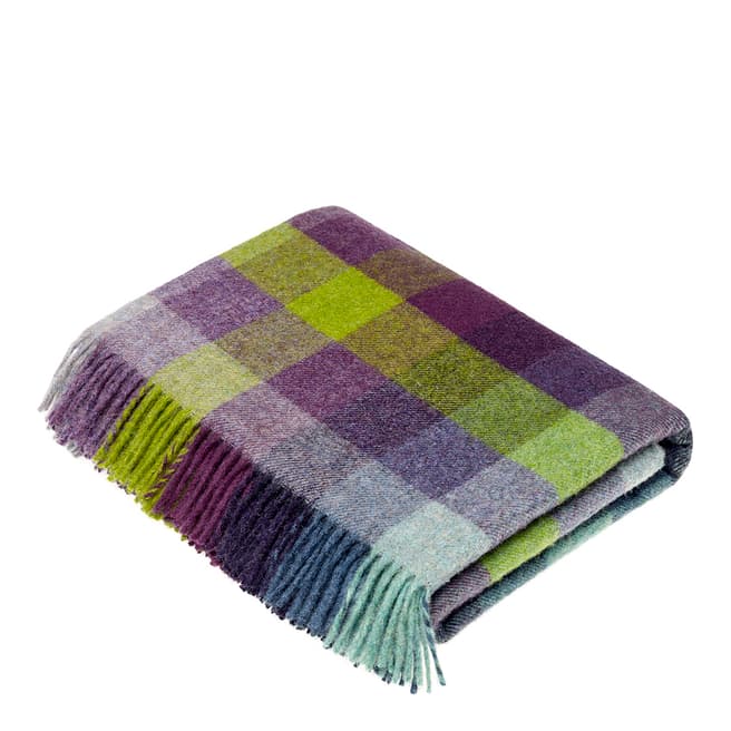 Bronte by Moon Blackcurrant Harlequin Throw, 140x185cm
