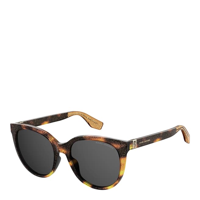 Marc Jacobs Havana Gold Tortoise Round Sunglasses
