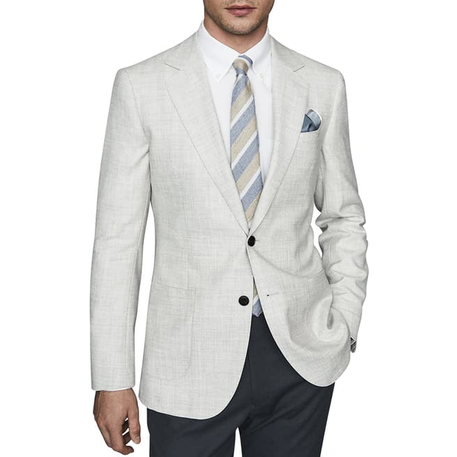 Reiss Grey Edition Slim Fit Wool Blend Jacket