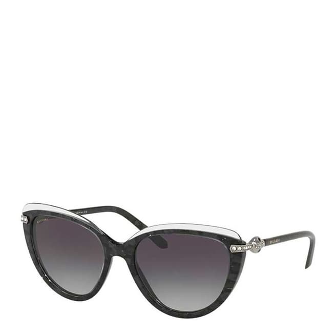 Bvlgari Women's Black/Silver Bvlgari Sunglasses 55mm