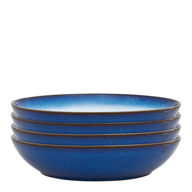 Denby Set of 4 Blue Haze Pasta Bowls