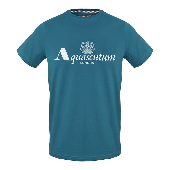 Aquascutum Green Classic Logo Stretch T-Shirt