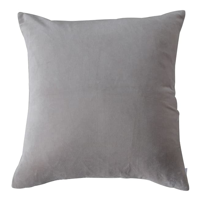 Gallery Living Cotton Velvet Cushion Grey, 50x50cm