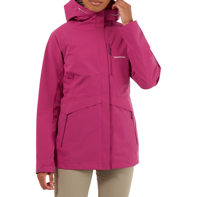 Craghoppers Pink Waterproof Hooded Jacket