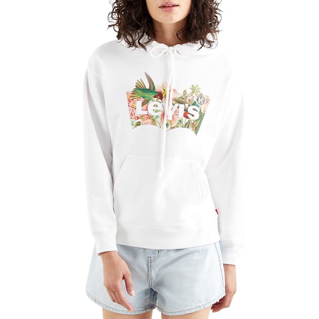 Levi's White Batwing Graphic Standard Hoodie