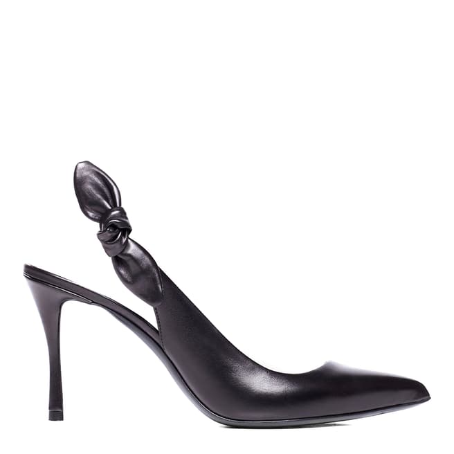 Tabitha Simmons Black Leather Millie Court Shoes