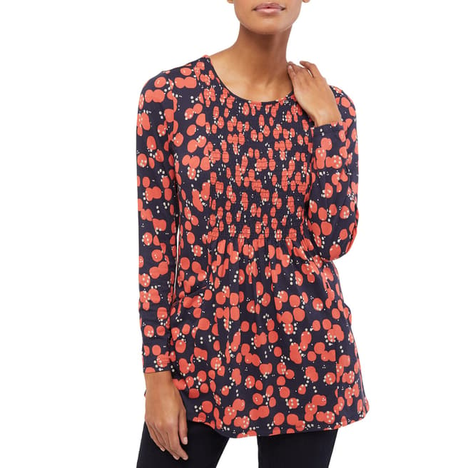 White Stuff Coral Red Cotton Jersey Tunic