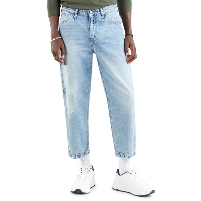 Levi's Blue Cropped Tapered Carpenter Jeans