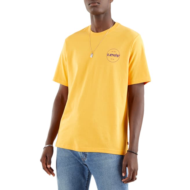Levi's Yellow Relaxed Fit Cotton T-Shirt
