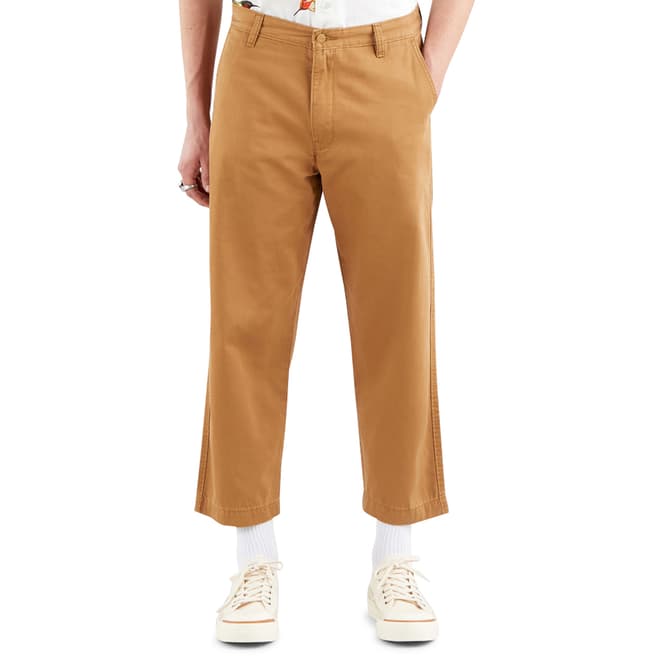 Levi's Tan Stay Loose Cropped Chinos