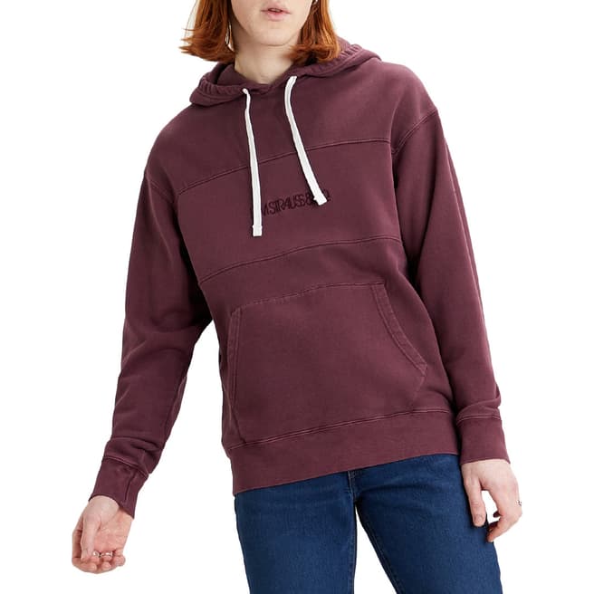 Levi's Dark Red Relaxed Fit Hoodie