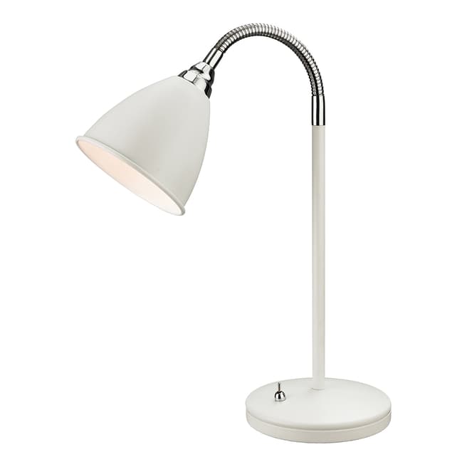Firstlight White with Chrome Bari Table Lamp