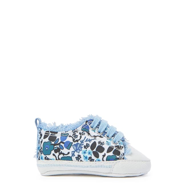 Superga Blue Flowers 4090 Fabric Sneakers