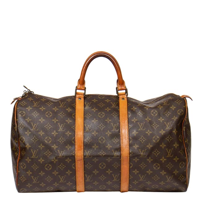 Vintage Louis Vuitton Brown Keepall Holdall 50
