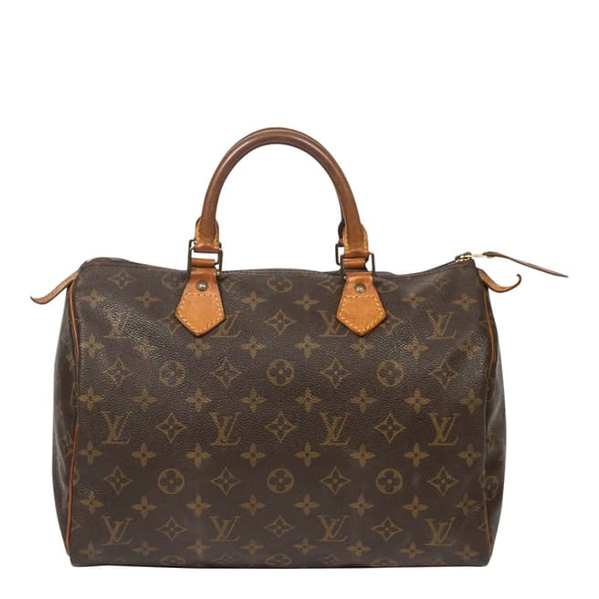 Vintage Louis Vuitton Brown Monogram Speedy Handbag 25