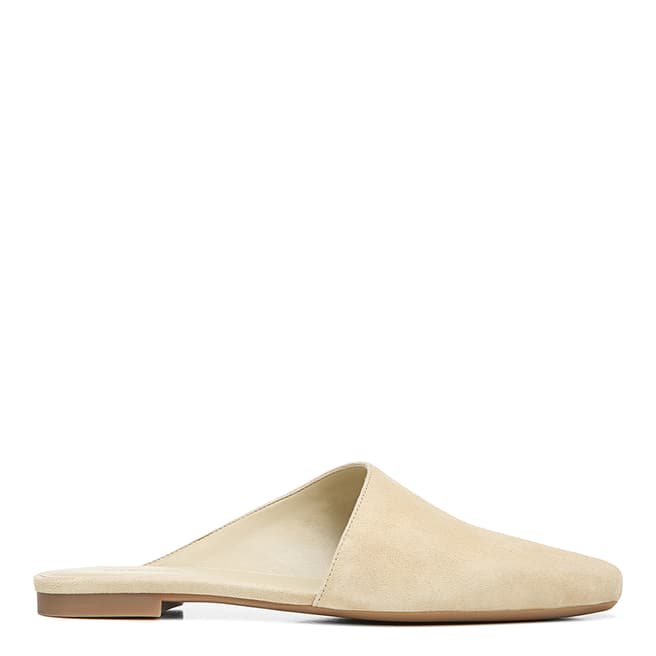 Vince Cream Gena Leather Slippers