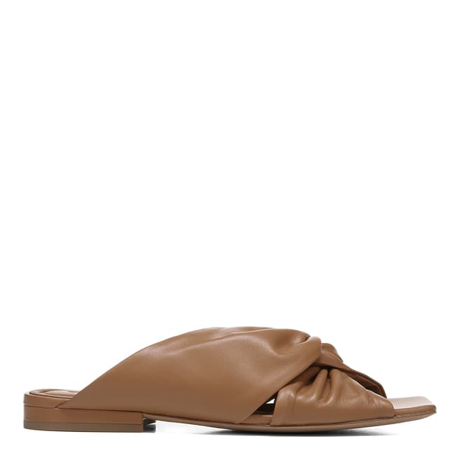 Vince Tan Zoya Leather Crossover Flats